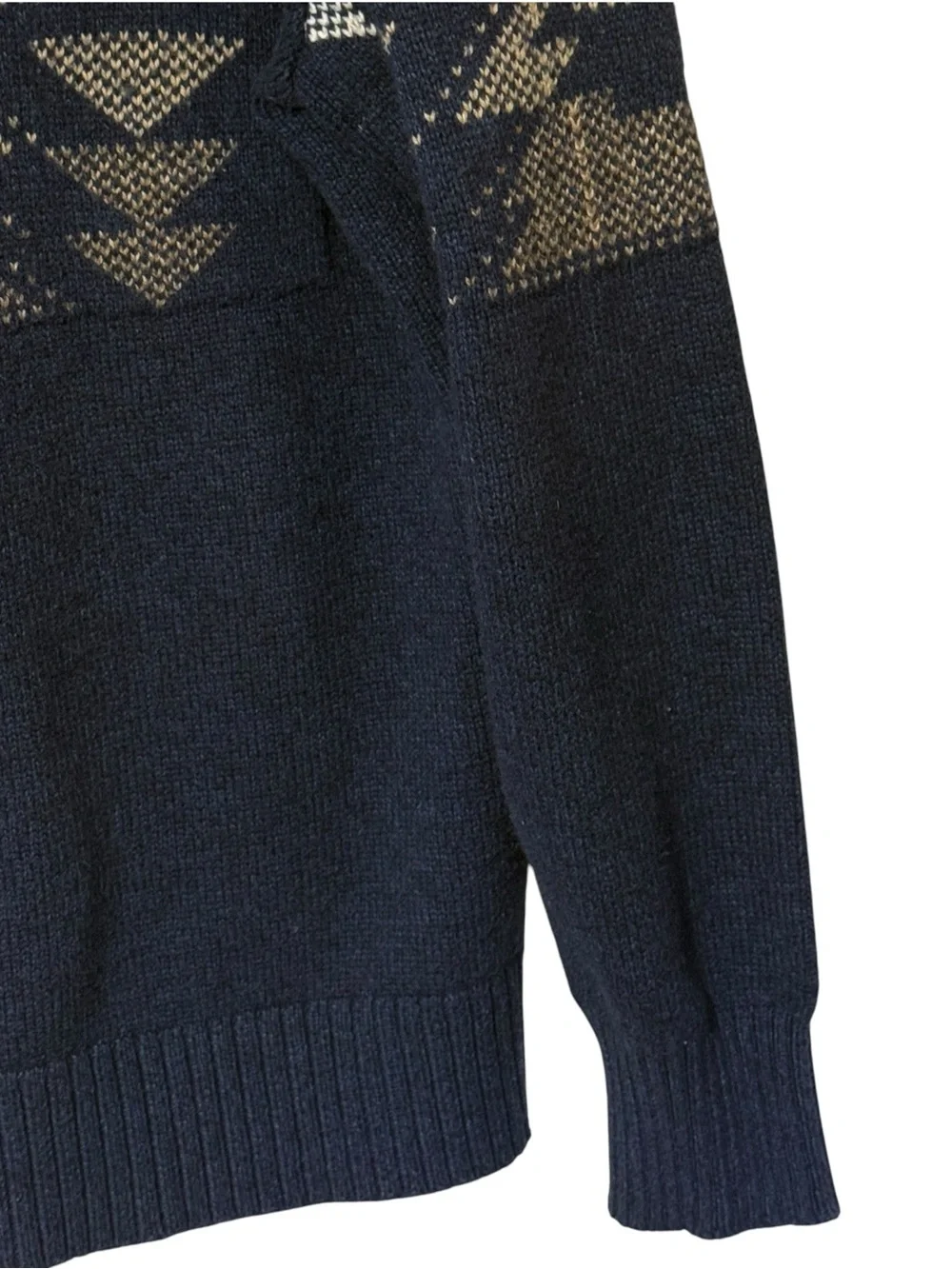 American Eagle Outfitters Men's Aztec Southwest Hooded Sweater Sz L Blue Tan